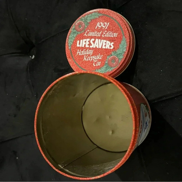 Vintage 1991 Lifesavers Christmas Holiday Keepsake Tin Limited Edition Country - Picture 5 of 7